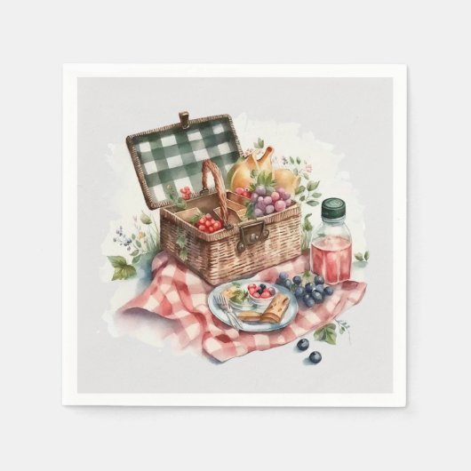 niedliches Picknick Party Liebhaber Paper Tellers Serviette (Vorderseite)