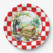 niedliches Picknick-Party Pappteller (Vorderseite)