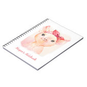 Niedliches Pig-Notebook Notizblock (Linke Seite)