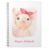 Niedliches Pig-Notebook Notizblock (Vorderseite)