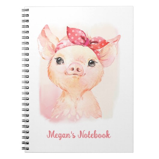 Niedliches Pig-Notebook Notizblock (Vorderseite)
