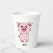 Niedliches Pig Oink! Niedliche Kuh Moo! Farm Anima Pappbecher (Vorderseite)