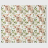 Niedliches Piggfarbenes, nahtloses Muster Geschenkpapier (Flach)