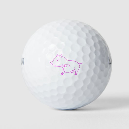 Niedliches Piggy Logo - einzigartig Golfball (Vorderseite)