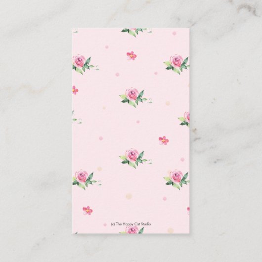 Niedliches Piggy Pink Blumenspulendusche Windelspu Begleitkarte (Rückseite)