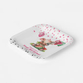 Niedliches Piglet Ess Wassermelone Geburtstag Pappteller (Gewinkelt)