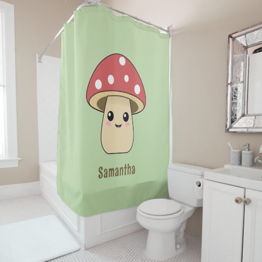 Niedliches Pilz Duschvorhang (Beispiel)