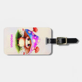 Niedliches Pilz Gepäckanhänger (Vorderseite horizontal)