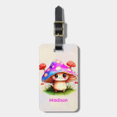 Niedliches Pilz Gepäckanhänger (Vorderseite vertikal)