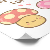 Niedliches Pilz in meinem Herzen Für dich Süße Lie Poster (Ecke)