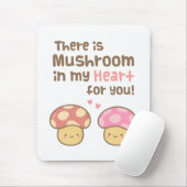 Niedliches Pilz in meinem Herzen Für Sie Liebe Puf Mousepad (Mit Mouse)