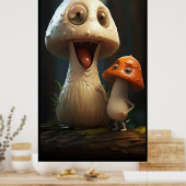 Niedliches Pilz Poster (Küche)