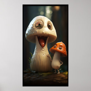 Niedliches Pilz Poster