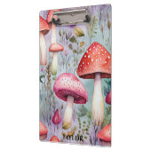 Niedliches Pilz Wasserfarbe Rustikaler Wald Klemmbrett (Links)