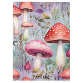 Niedliches Pilz Wasserfarbe Rustikaler Wald Klemmbrett (Rückseite)