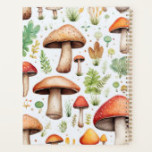 Niedliches Pilz Wasserfarbe Rustikaler Wald Planer (Rückseite)