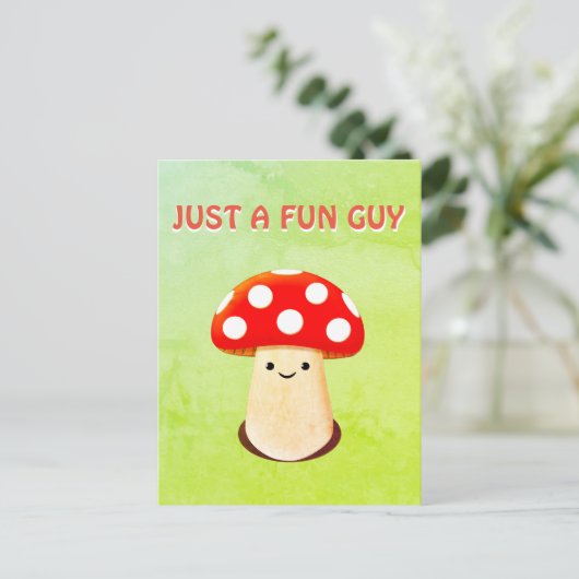 Niedliches Pilz Zeichnend Postkarte (Stehend Vorderseite)