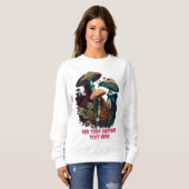 Niedliches Pilzhaus Blumen, Pilzliebhaber Sweatshirt (Vorne ganz)