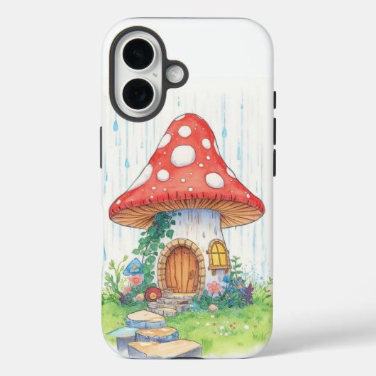 Niedliches Pilzhaus iPhone Case – Feenhaus Ae (Rückseite)