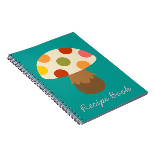 Niedliches Pilzrezeptorheft Notizblock (Rechte Seite)