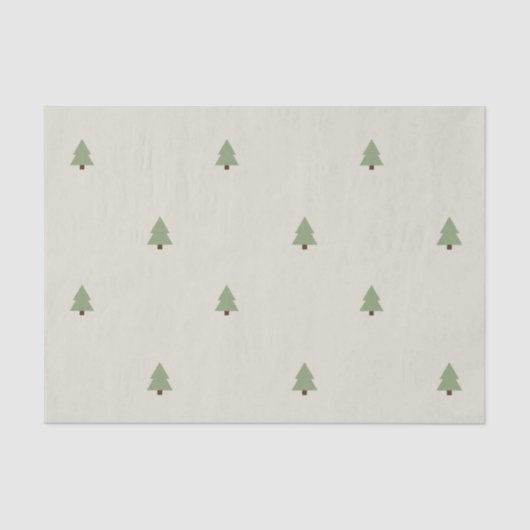 Niedliches Pine Tree Forest Pattern Gewebe Papier (Vorderseite)