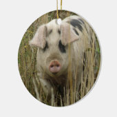 Niedliches Ping Custom Geburtstag Keramikornament (Links)