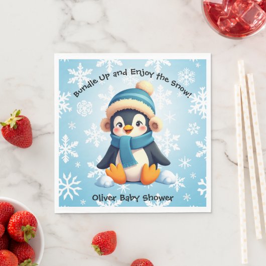 Niedliches Pinguin Baby Duschpapier Napkin Serviette (Beispiel)