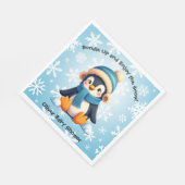 Niedliches Pinguin Baby Duschpapier Napkin Serviette (Ecke)