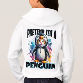Niedliches Pinguin Cat Design für spielerische Kre Hoodie
