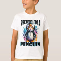 Niedliches Pinguin Cat Design für spielerische Kre