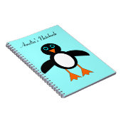Niedliches Pinguin individualisierbares Notebook Notizblock (Rechte Seite)