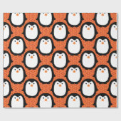 Niedliches Pinguin-Muster Geschenkpapier (Flach)