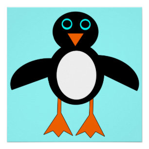 Niedliches Pinguin-Poster Poster