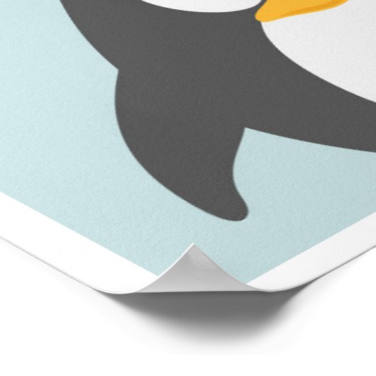 Niedliches Pinguin-Poster Poster (Ecke)
