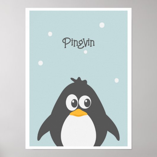 Niedliches Pinguin-Poster Poster (Vorne)