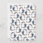 Niedliches Pinguin Winter Kindergeburtstag Party Einladung (Rückseite)