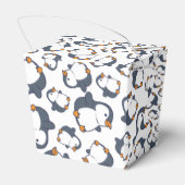 Niedliches Pinguin Winter Kindergeburtstag Party Geschenkschachtel (Rückseite)