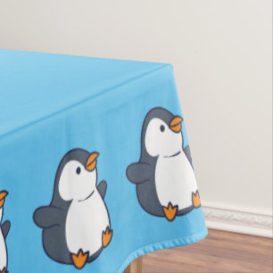 Niedliches Pinguin Winter Kindergeburtstag Party Tischdecke