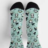Niedliches Pinguin Winter Wonderland Socken (Oben)