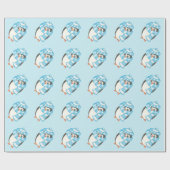 Niedliches Pinguin-Wrapping-Papier Geschenkpapier (Flach)