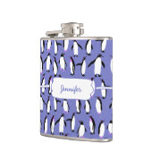 Niedliches Pinguinmuster Flachmann (Links)