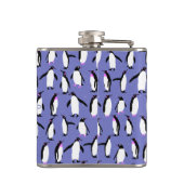 Niedliches Pinguinmuster Flachmann (Rückseite)