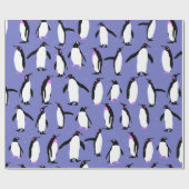 Niedliches Pinguinmuster Geschenkpapier (Flach)