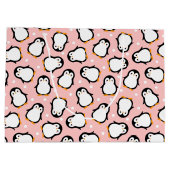 Niedliches Pinguinmuster Große Geschenktüte (Rückseite)