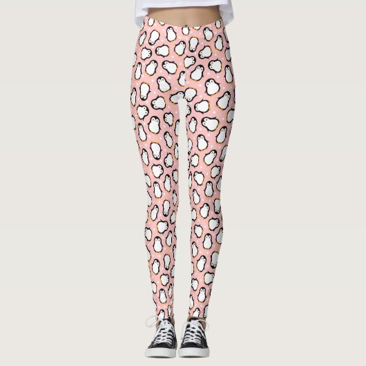 Niedliches Pinguinmuster Leggings (Vorderseite)
