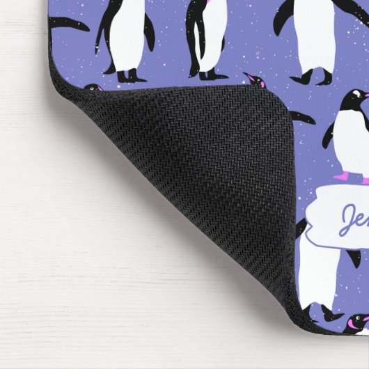 Niedliches Pinguinmuster Mousepad (Ecke)