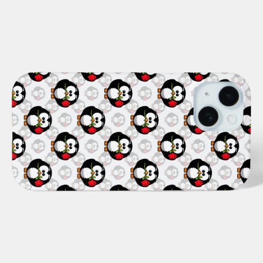Niedliches Pinguinoberflächen-Muster drucken Case-Mate iPhone Hülle (Rückseite (Horizontal))
