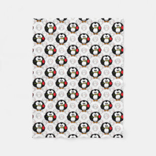 Niedliches Pinguinoberflächen-Muster drucken Fleecedecke