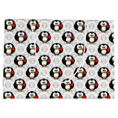 Niedliches Pinguinoberflächen-Muster drucken Große Geschenktüte (Rückseite)