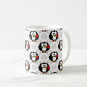Niedliches Pinguinoberflächen-Muster drucken Kaffeetasse (VorderseiteRechts)